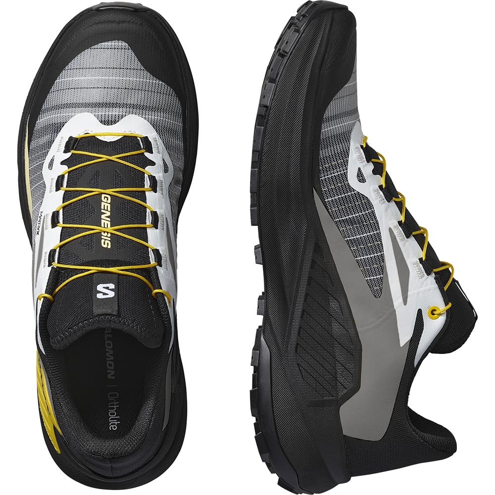 Salomon Genesis Joggesko Herre Sort/Hvit/Gul