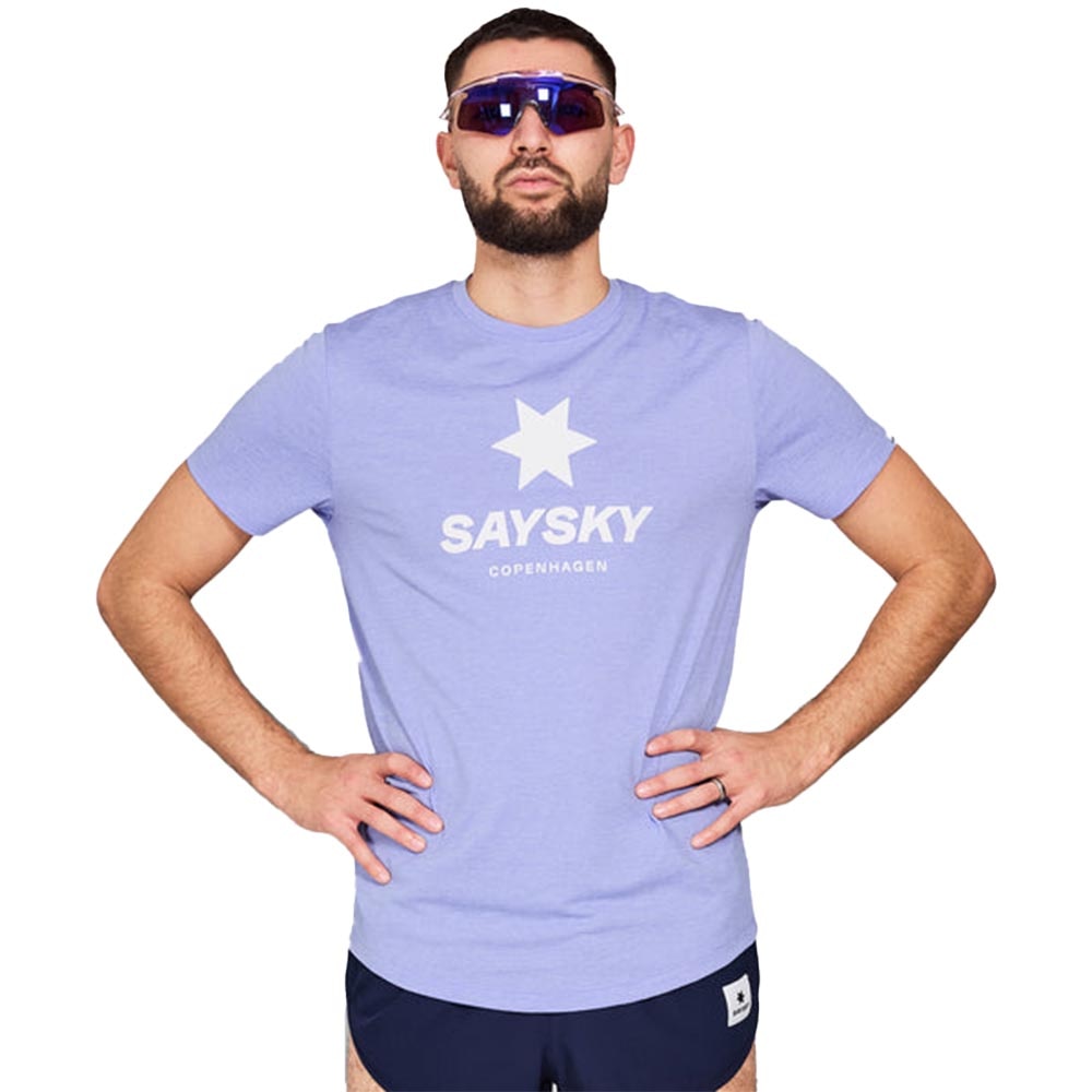 Saysky Logo Combat Pro Kortermet Trøye Herre Lilla/Hvit