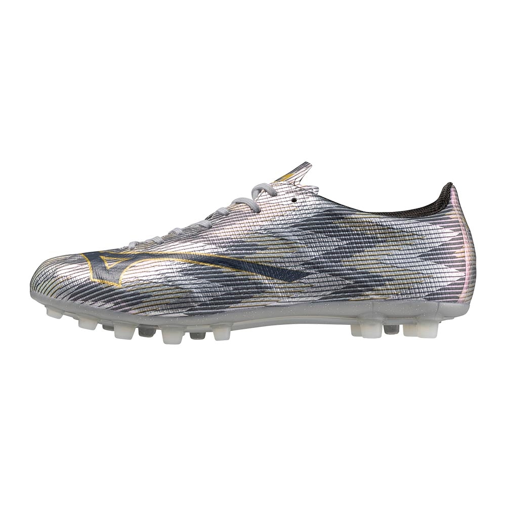 Mizuno Alpha II Elite AG Fotballsko Platinum Silver 