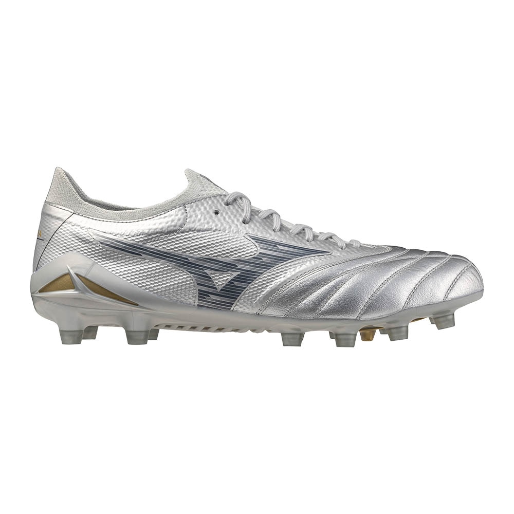 Mizuno Morelia Neo IV Beta Elite FG Fotballsko Platinum Silver