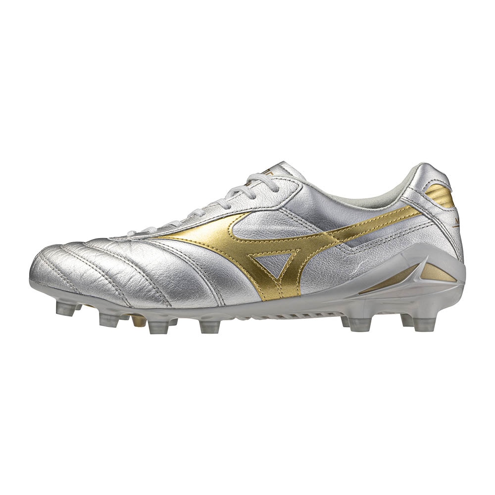 Mizuno Morelia DNA Made In Japan FG Fotballsko Platinum Silver