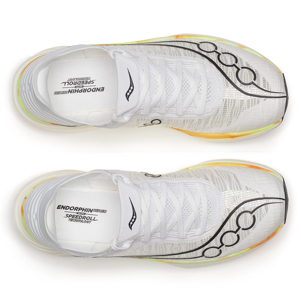 Saucony Endorphin Elite 2 Joggesko Hvit/Oransje/Grønn