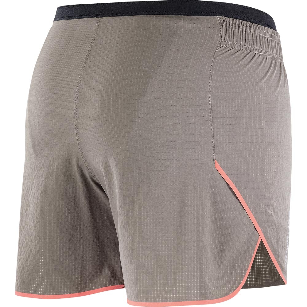 Salomon Sense Aero 5'' Løpeshorts Dame Brun/Oransje