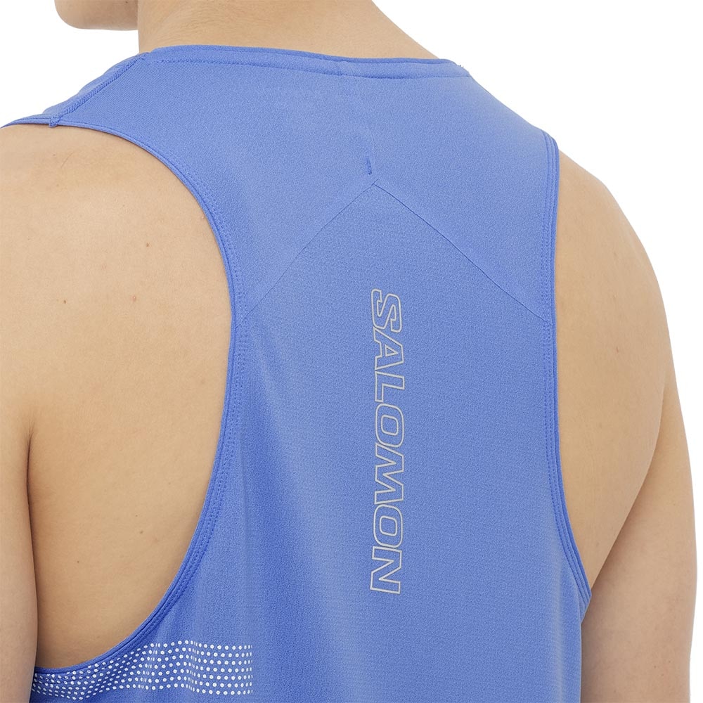 Salomon Sense Aero Singlet GFX Singlet Herre Blå