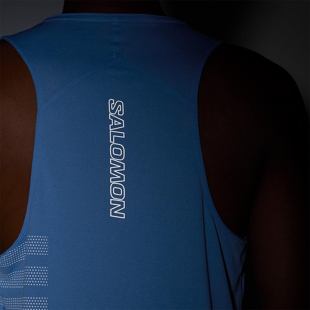 Salomon Sense Aero Singlet GFX Singlet Herre Blå