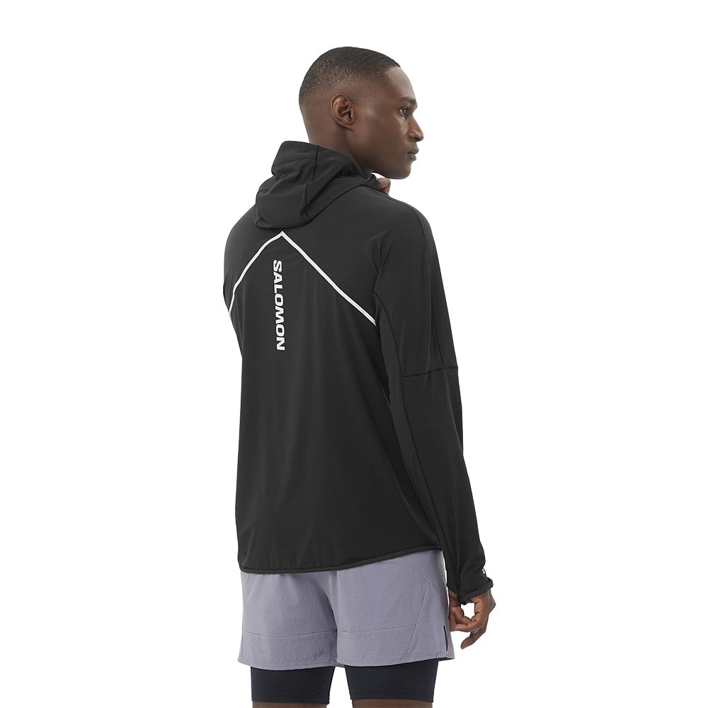 Salomon Sense Aero Hybrid Half-Zip Jakke Herre Sort