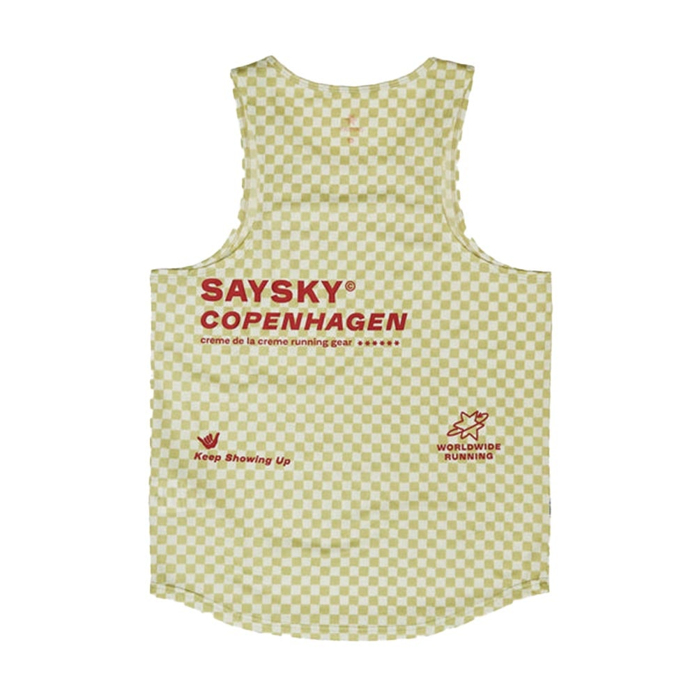 Saysky Checker Combat Singlet Herre Grønn/Rød