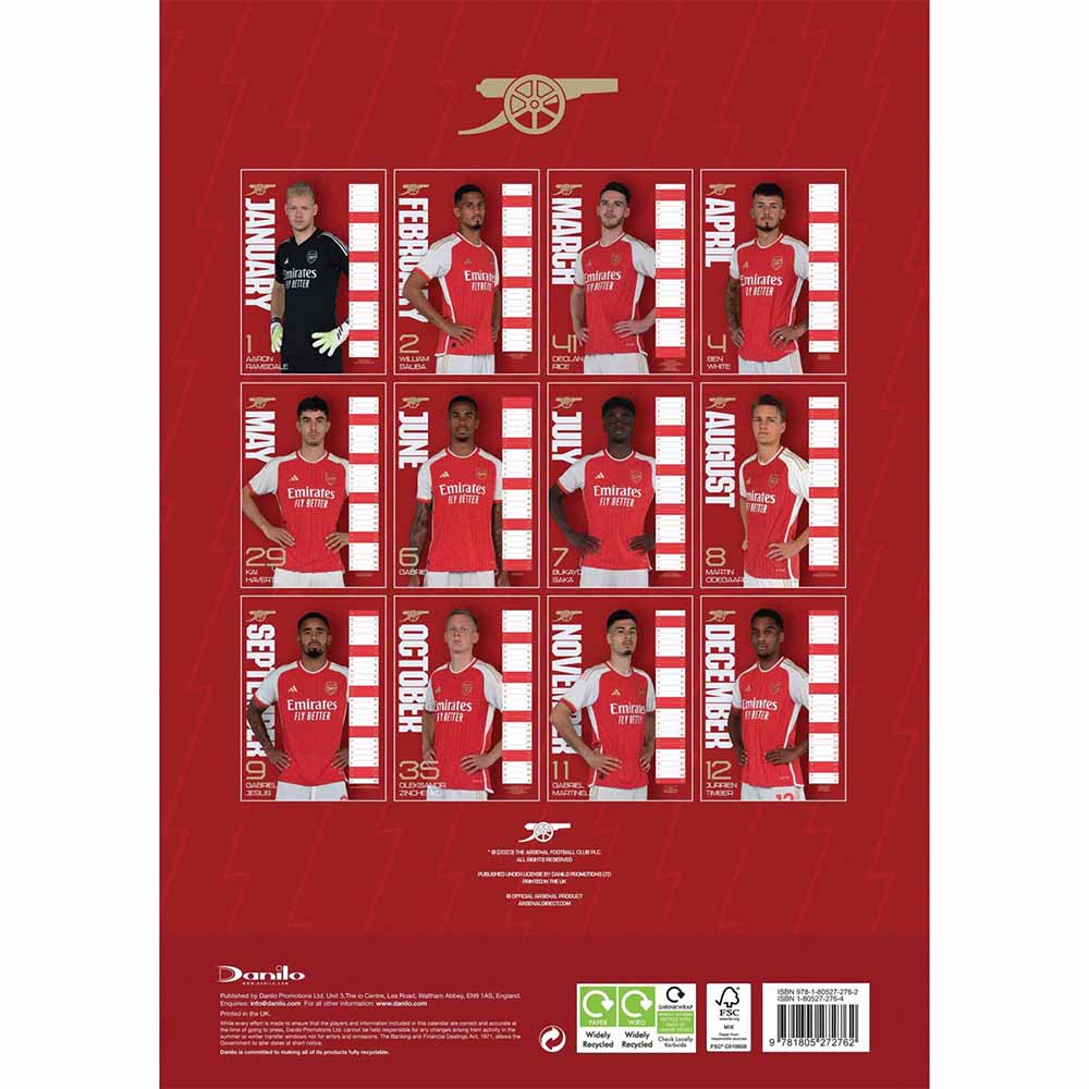 Official Product Arsenal Kalender 2024