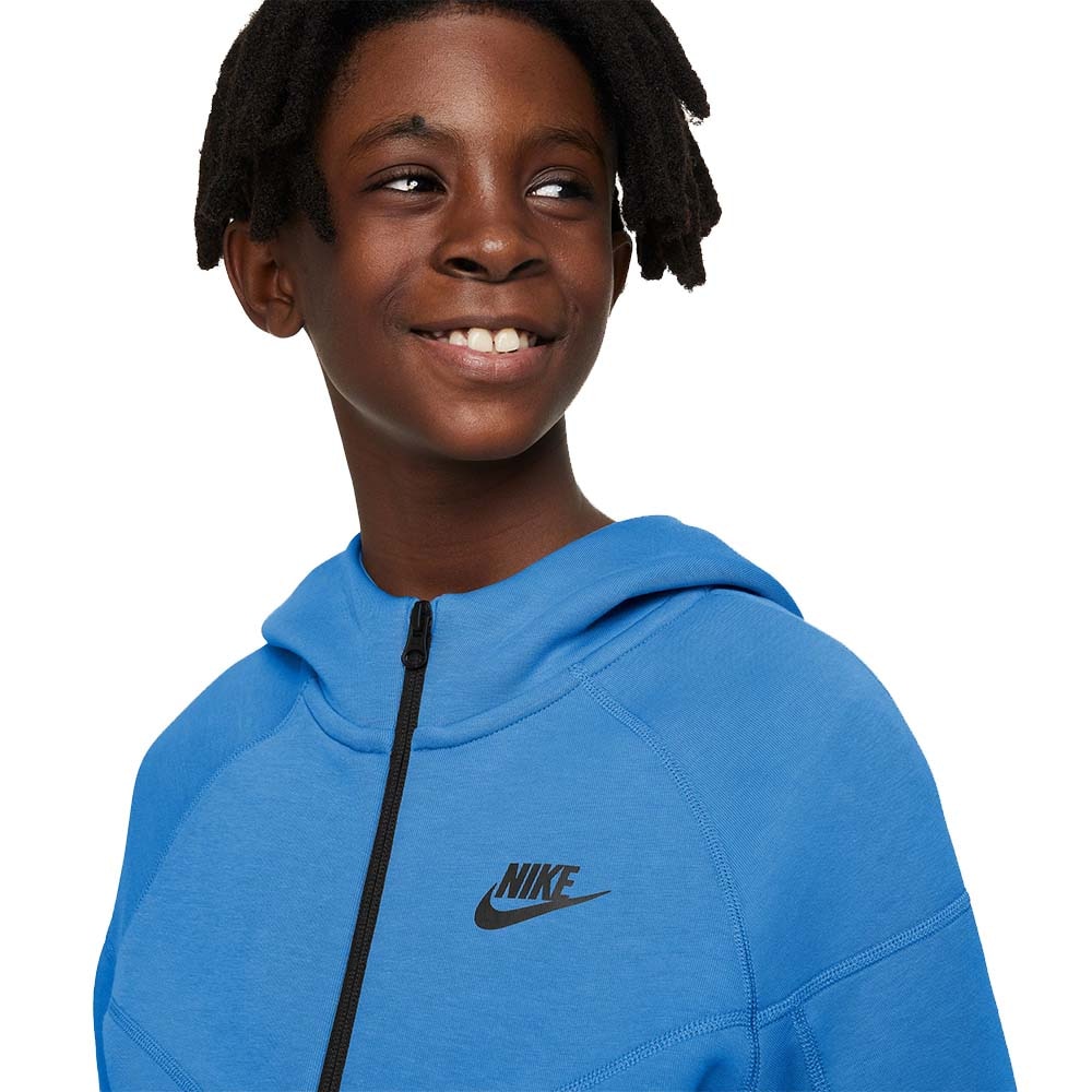 Nike NSW Tech Fleece Hettegenser Barn Blå