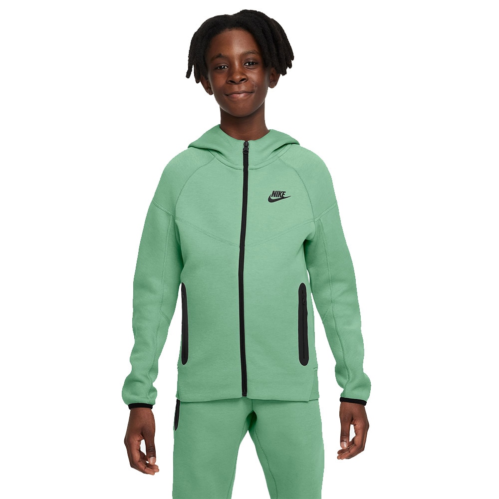 Nike NSW Tech Fleece Hettegenser Barn Lysegrønn