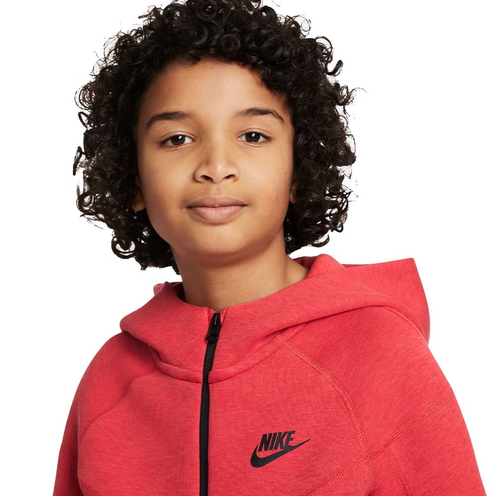 Nike NSW Tech Fleece Hettegenser Barn Rød