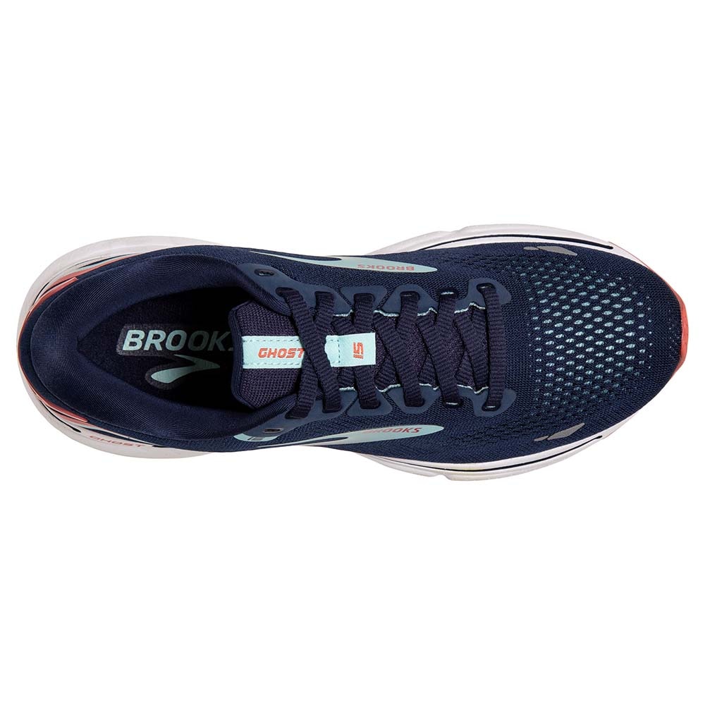 Brooks Ghost 15 Joggesko Dame Marine/Rød