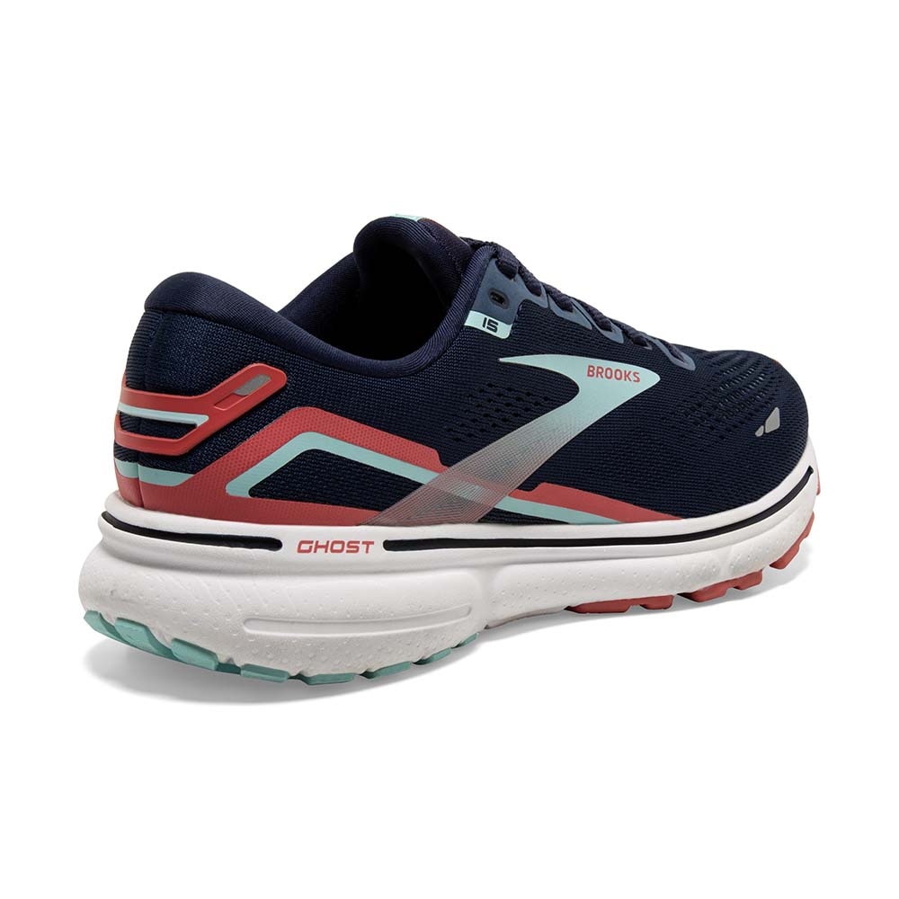 Brooks Ghost 15 Joggesko Dame Marine/Rød