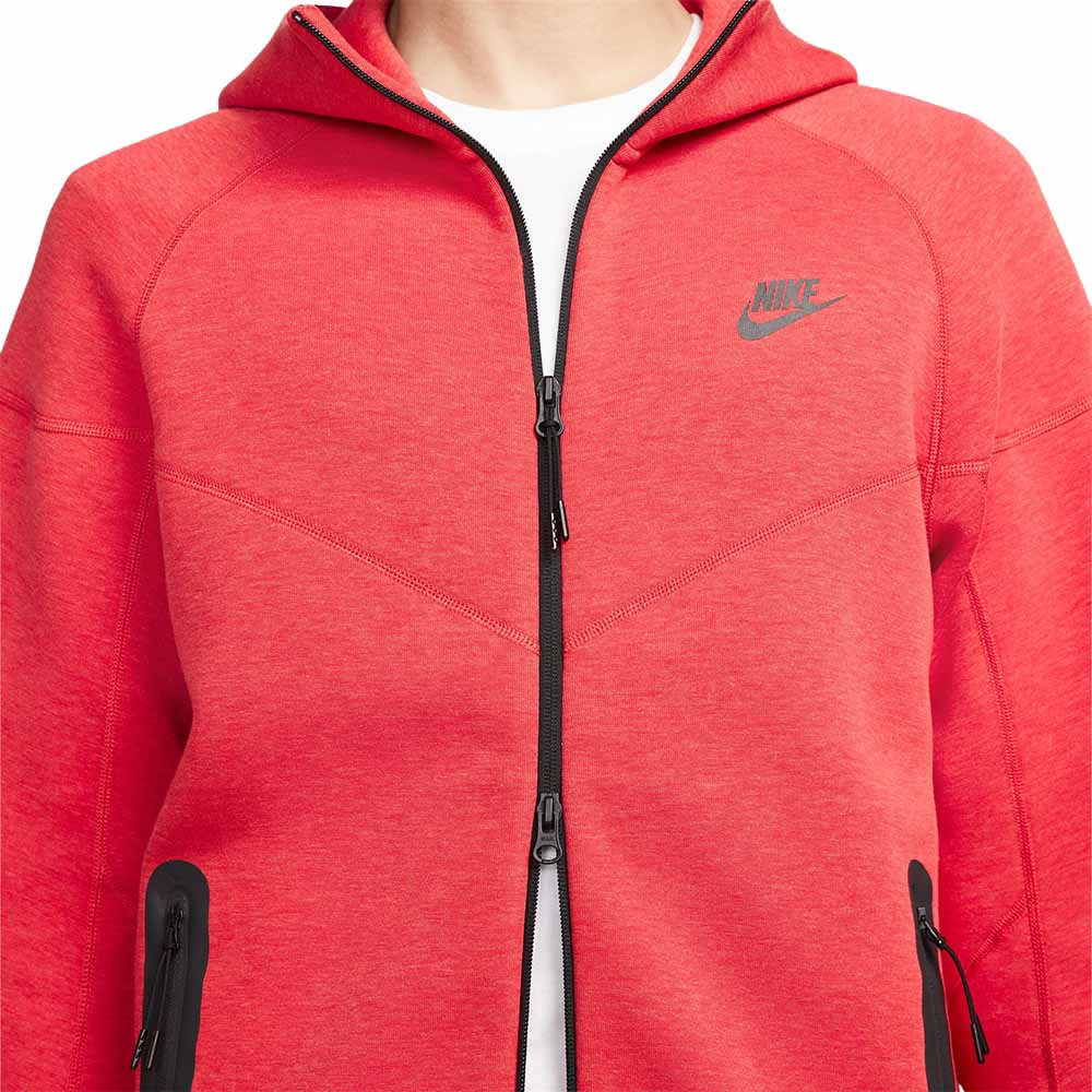 Nike NSW Tech Fleece FullZip Hettegenser Rød