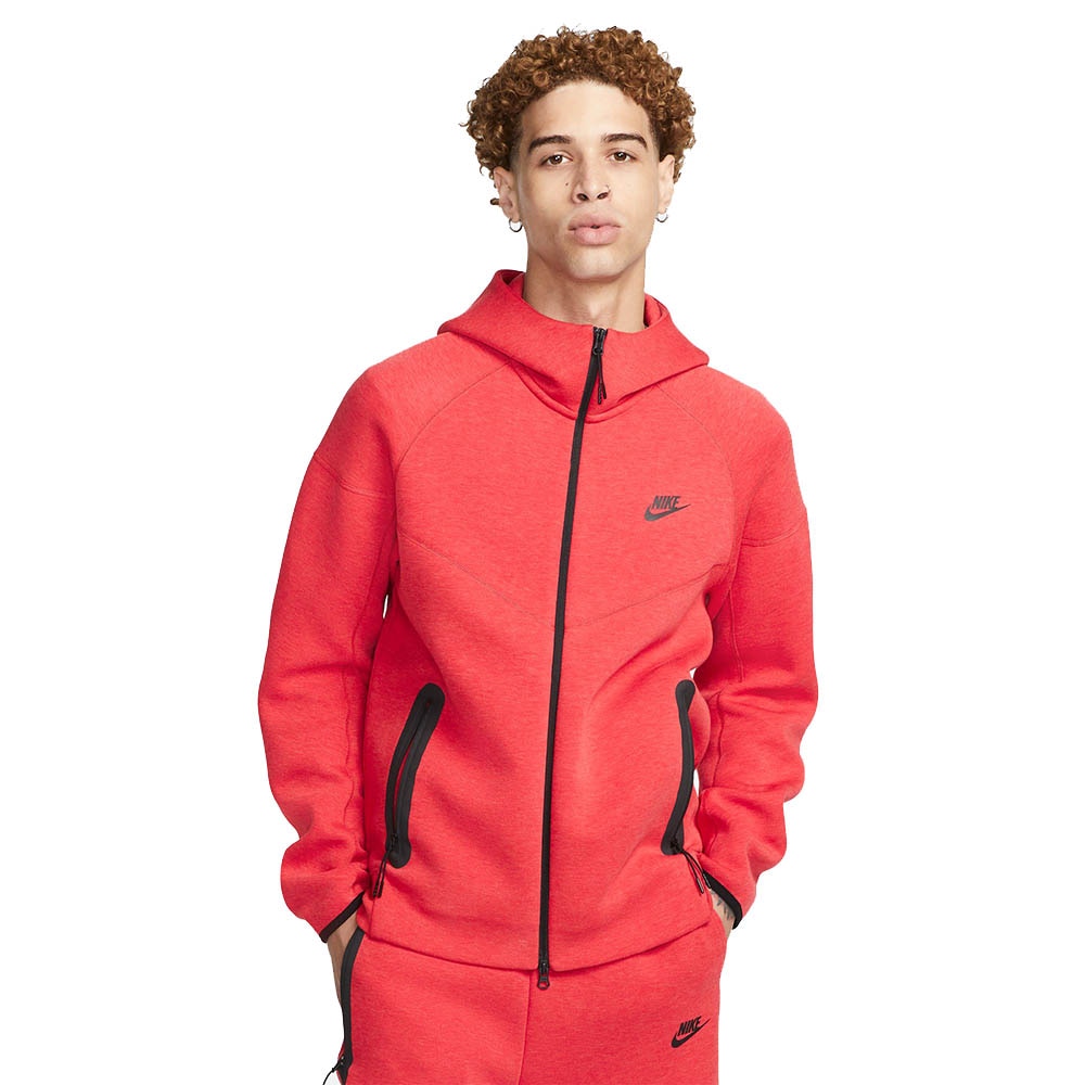 Nike NSW Tech Fleece FullZip Hettegenser Rød