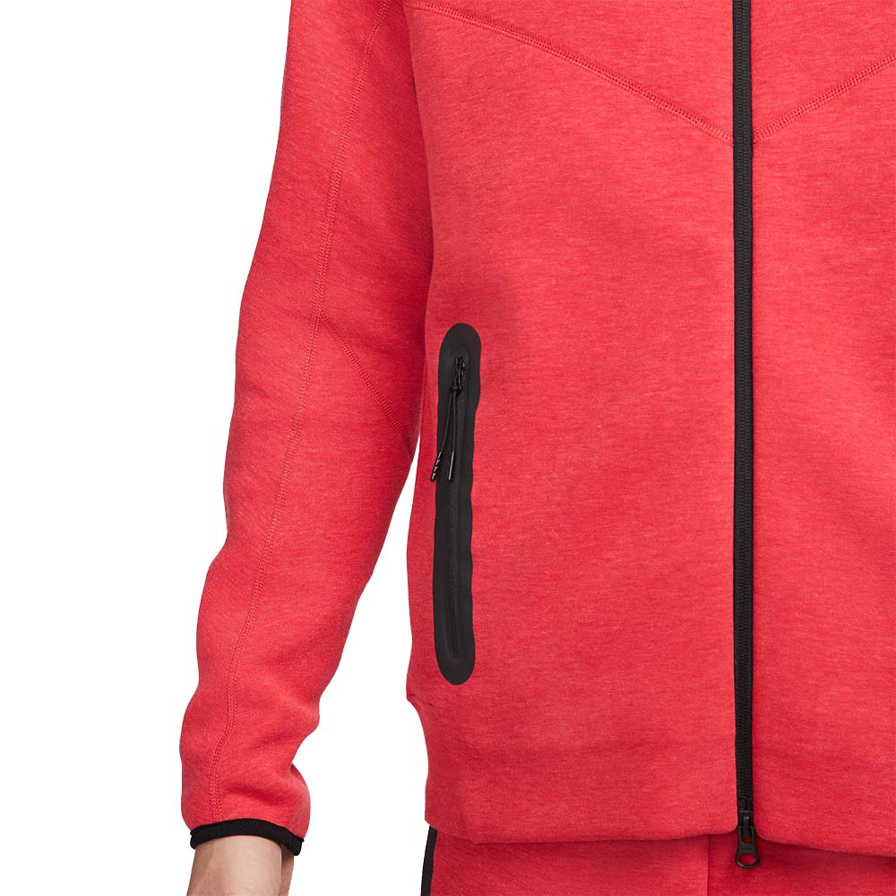 Nike NSW Tech Fleece FullZip Hettegenser Rød