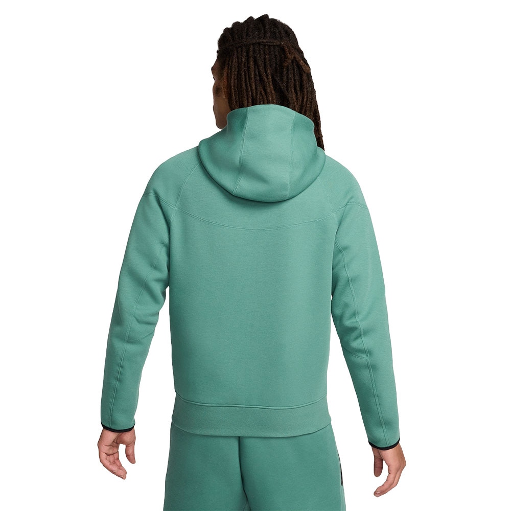 Nike NSW Tech Fleece FullZip Hettegenser Grønn/Sort