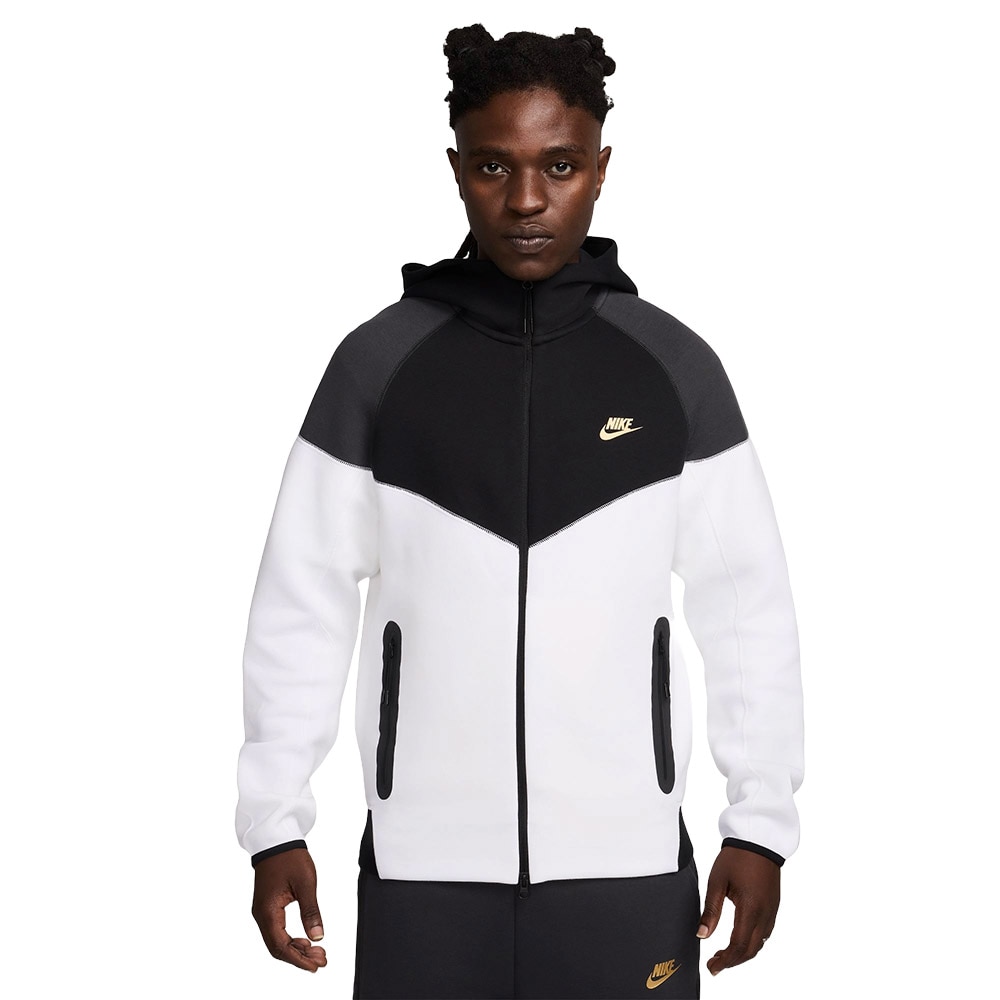 Nike Tech Fleece FullZip Hettegenser Hvit/Grå/Sort