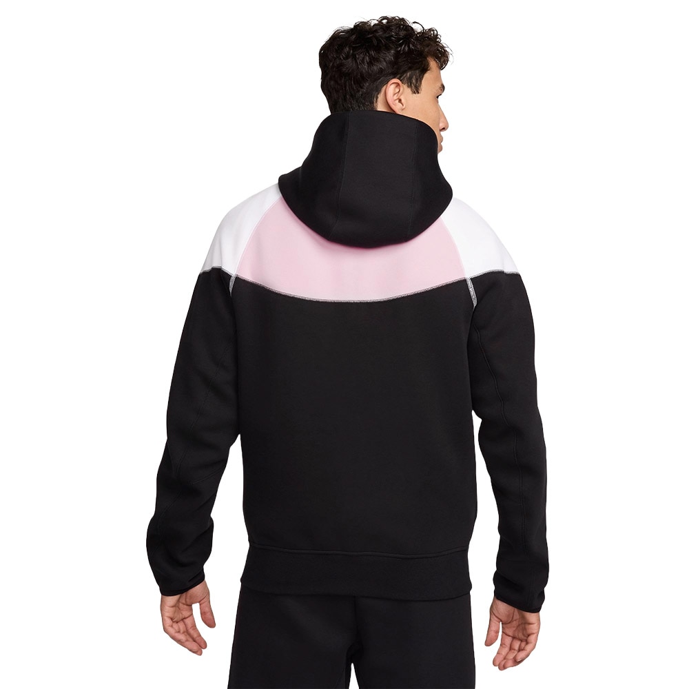 Nike Tech Fleece FullZip Hettegenser Sort/Hvit/Rosa