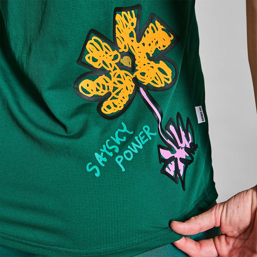 Saysky Flower Combat Singlet Dame Grønn/Flerfarget