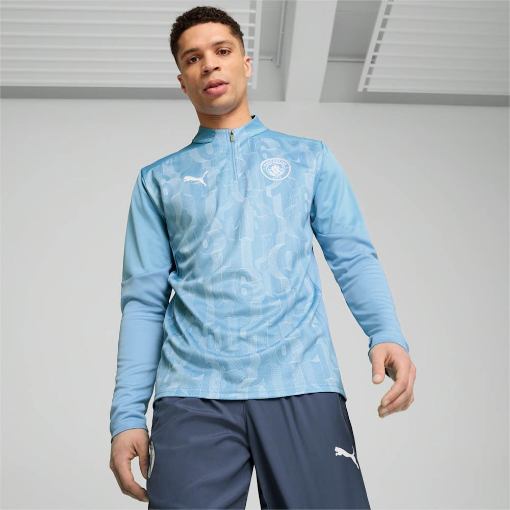 Puma Manchester City Pre Match 1/4 Zip Genser 24/25