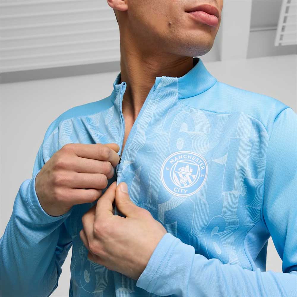 Puma Manchester City Pre Match 1/4 Zip Genser 24/25