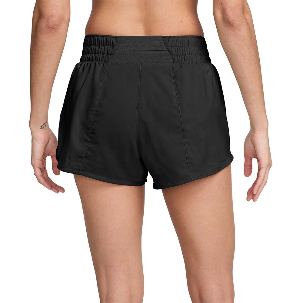 Nike Dri-Fit One Swoosh Mid-Rise Løpeshorts Dame Sort