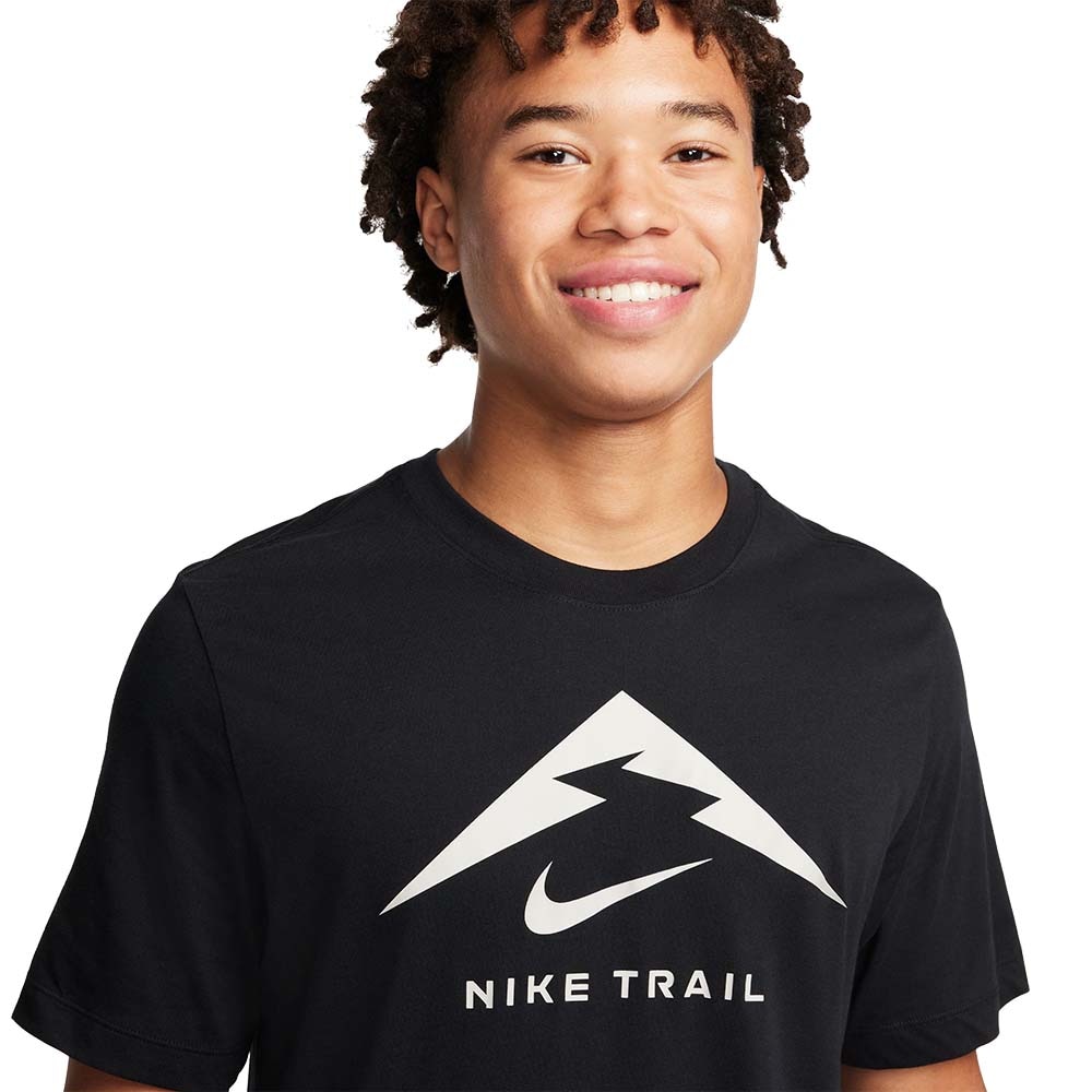 Nike Dri-Fit Trail Logo Kortermet Trøye Herre Sort