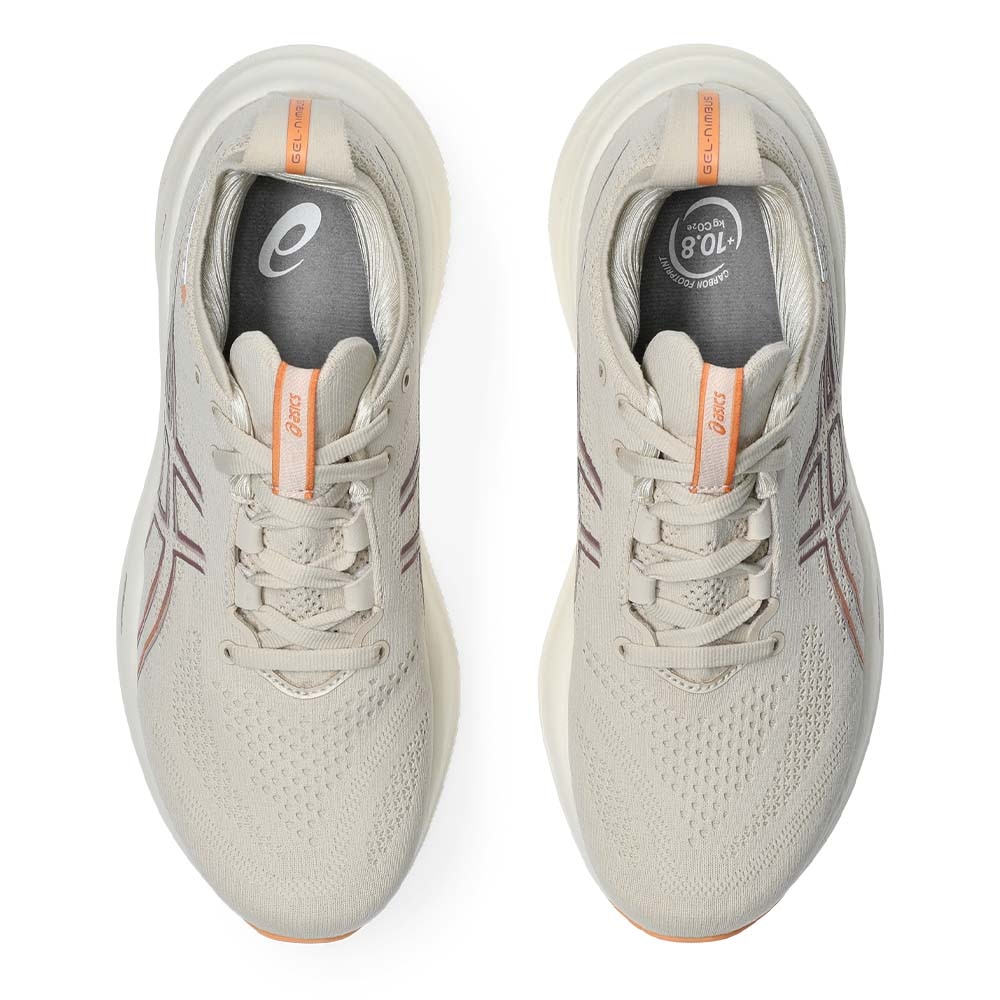 Asics Gel-Nimbus 26 Dame Beige/Oransje