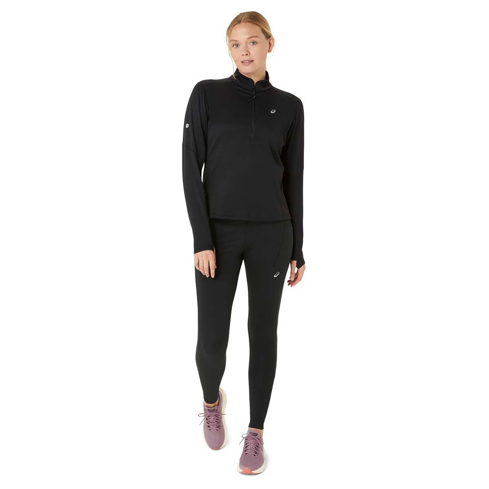 Asics Road Winter Half-Zip Midlayer Dame Sort