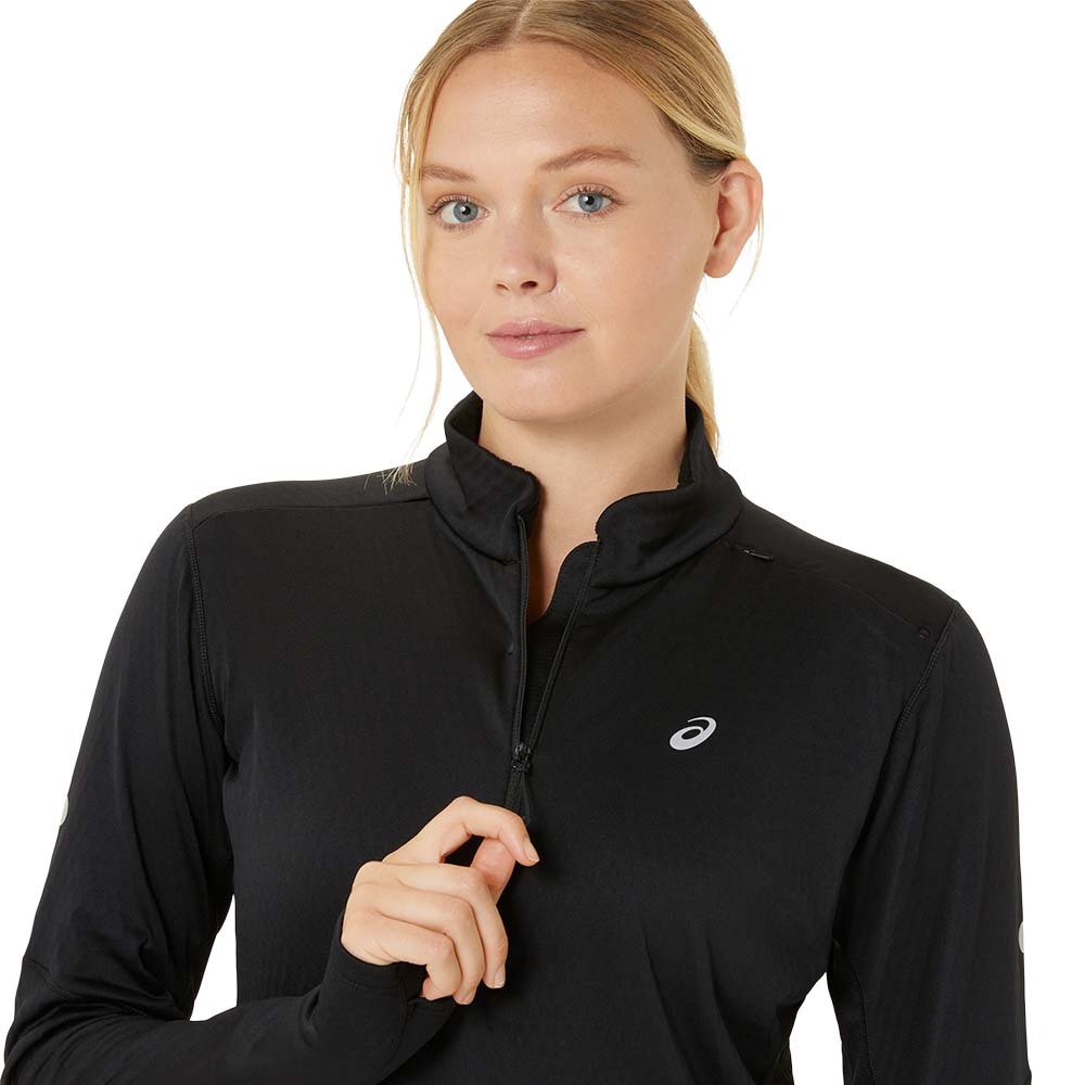 Asics Road Winter Half-Zip Midlayer Dame Sort