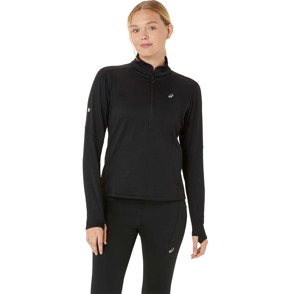 Asics Road Winter Half-Zip Midlayer Dame Sort