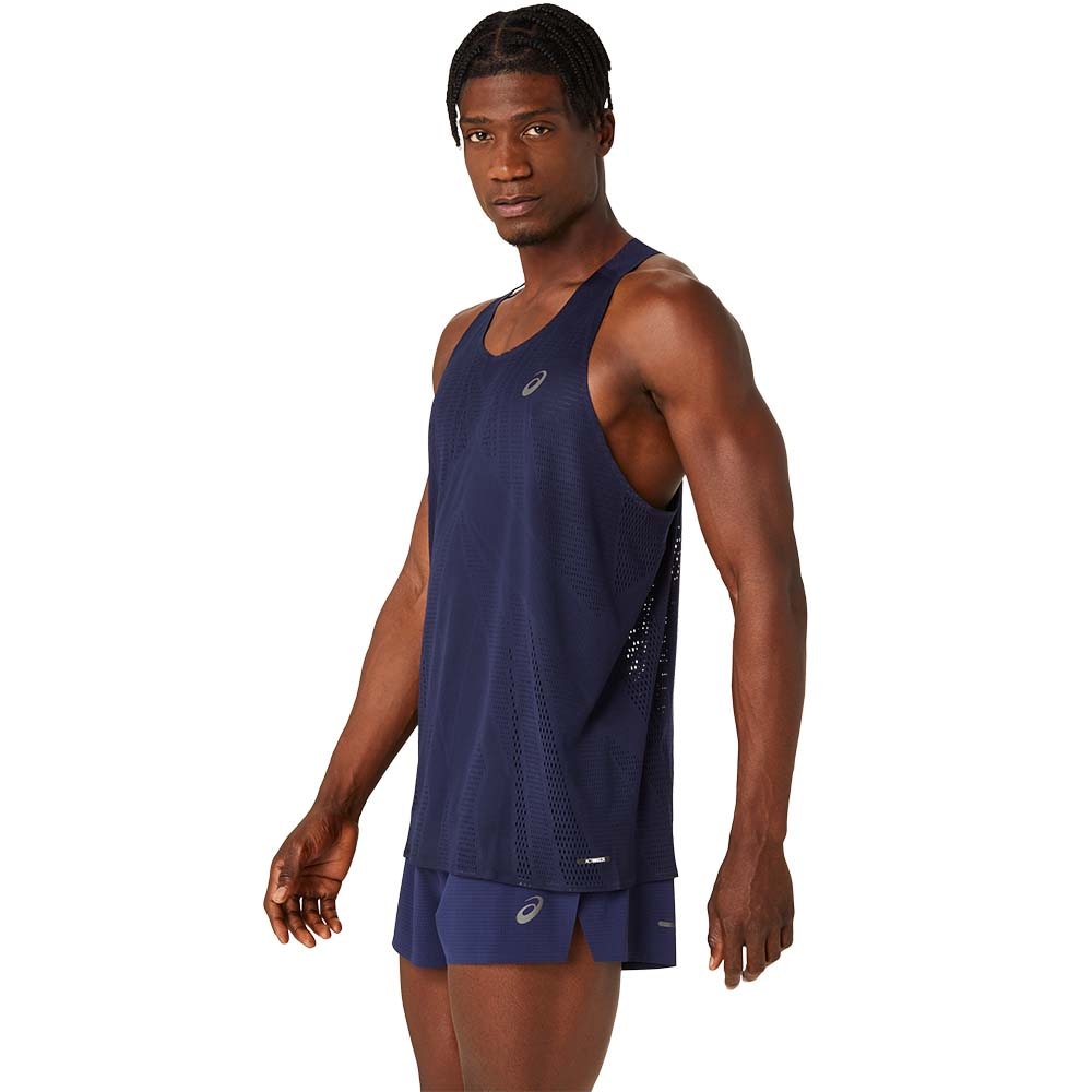 Asics MetaRun Singlet Herre Blå/Lilla