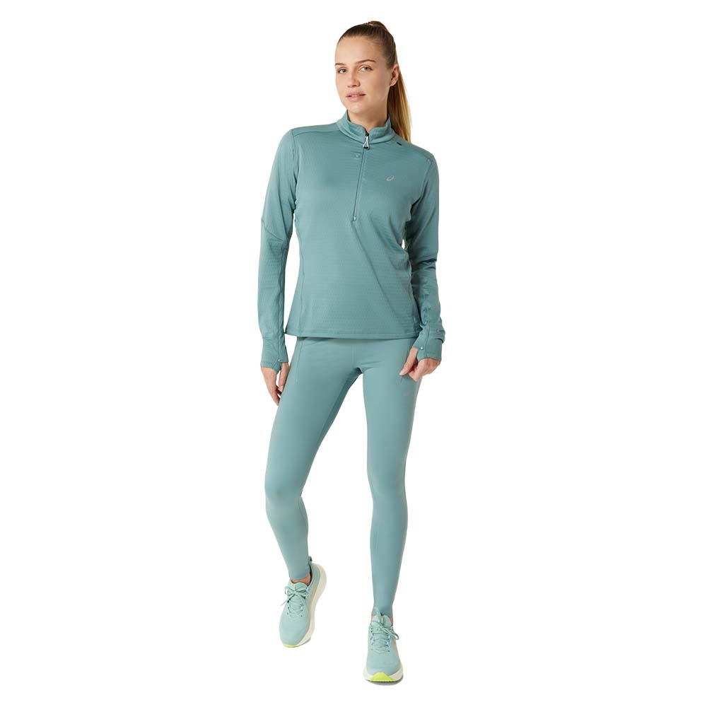 Asics Road Winter Half-Zip Midlayer Dame Turkis