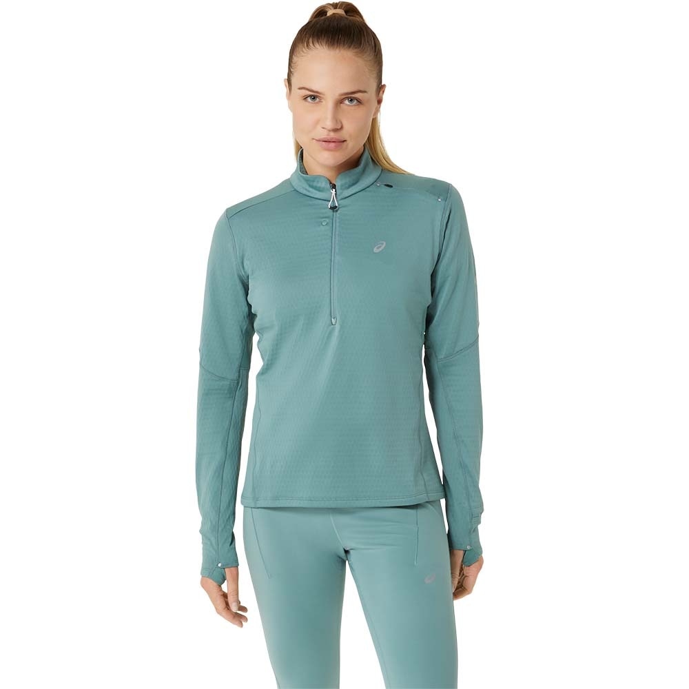 Asics Road Winter Half-Zip Midlayer Dame Turkis