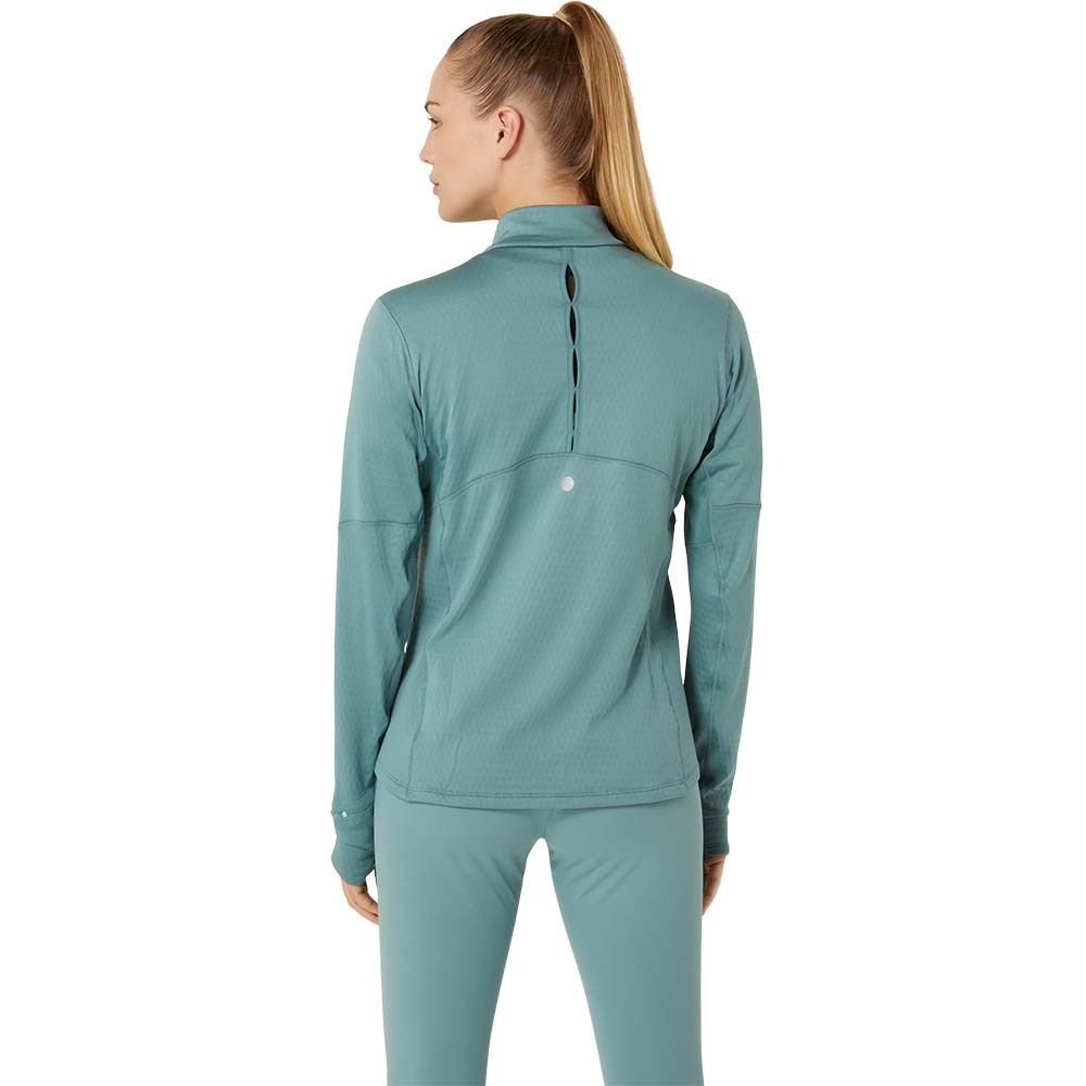 Asics Road Winter Half-Zip Midlayer Dame Turkis