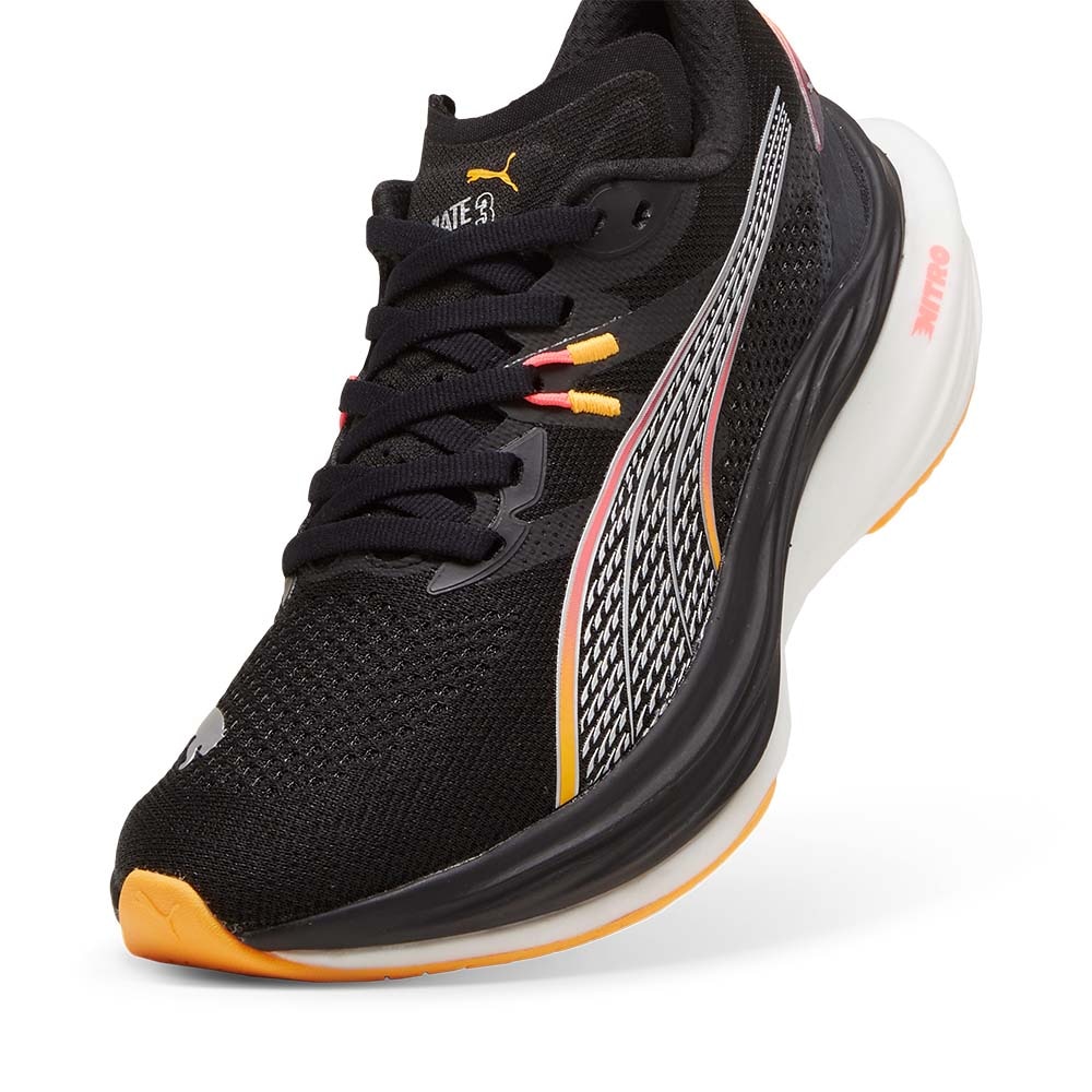 Puma Deviate Nitro 3 Joggesko Dame Sort/Oransje