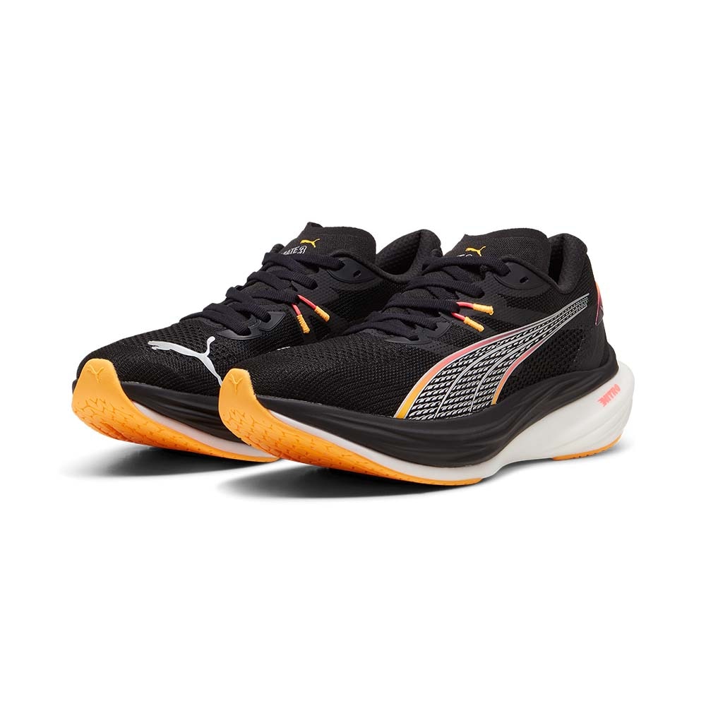 Puma Deviate Nitro 3 Joggesko Herre Sort/Oransje