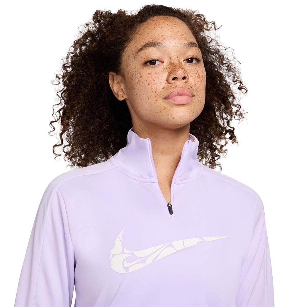 Nike Dri-Fit Swoosh Half-Zip Langermet Trøye Dame Lilla