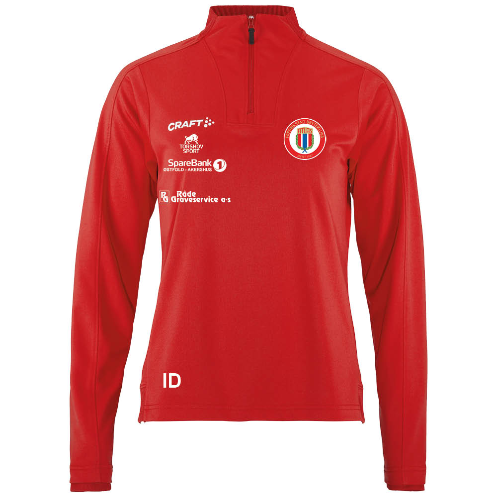 Craft Fredrikstad BK Atlas Half Zip Treningsgenser Dame Rød