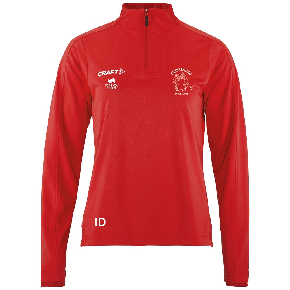 Craft Fredrikstad Bokseklubb Half Zip Treningsgenser Dame Rød