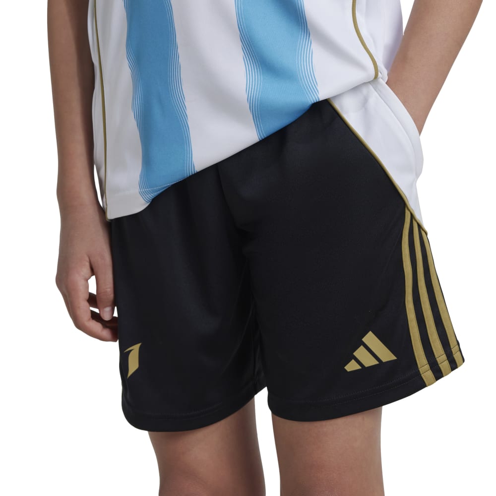 Adidas Messi Treningsshorts Barn Sort/Gull