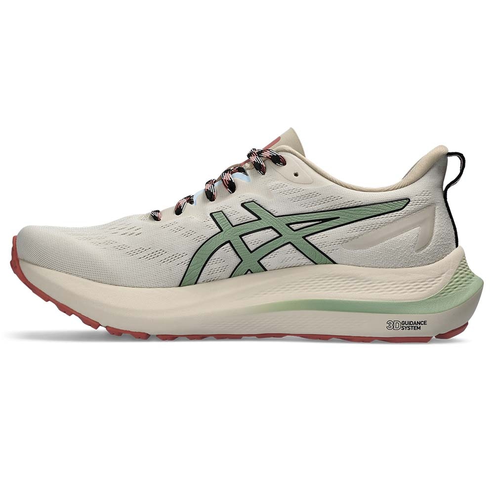 Asics GT-2000 12 TR Joggesko Dame Beige/Grønn/Rosa