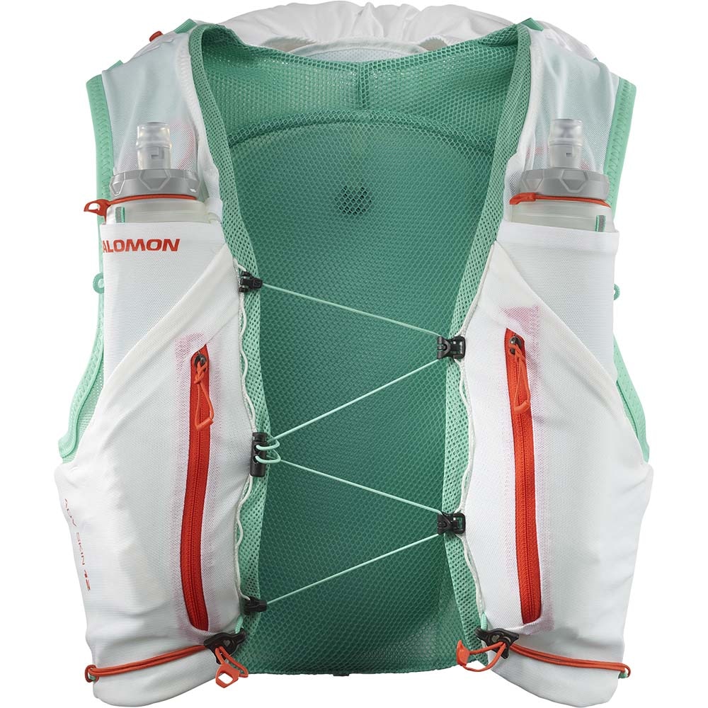 Salomon Adv Skin 12 Løpevest Hvit/Turkis