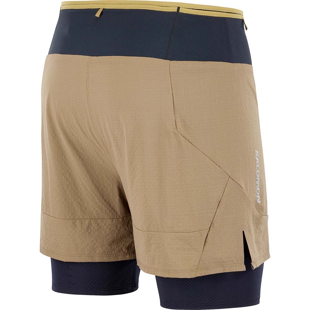 Salomon Sense Aero 2in1 Shorts Herre Beige/Marine