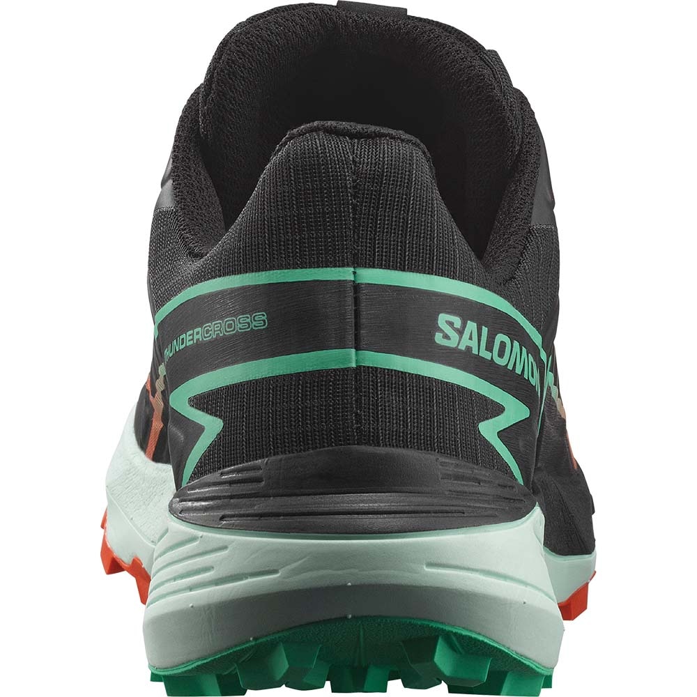 Salomon Thundercross Joggesko Dame Sort/Turkis/Rød