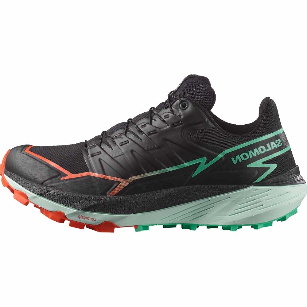 Salomon Thundercross Joggesko Dame Sort/Turkis/Rød