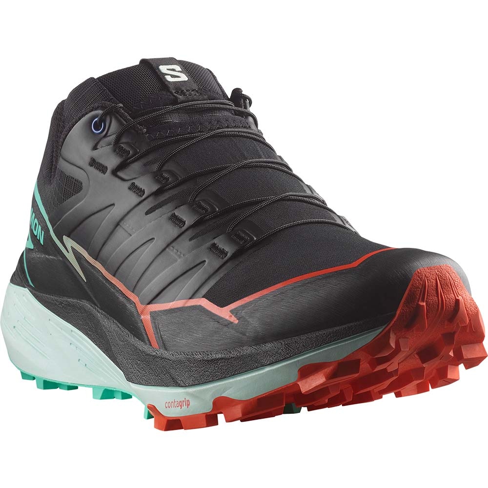 Salomon Thundercross Joggesko Herre Sort/Turkis/Rød