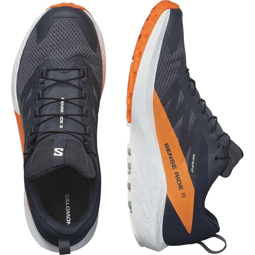 Salomon Sense Ride 5 Gore-Tex Joggesko Herre Marine/Oransje