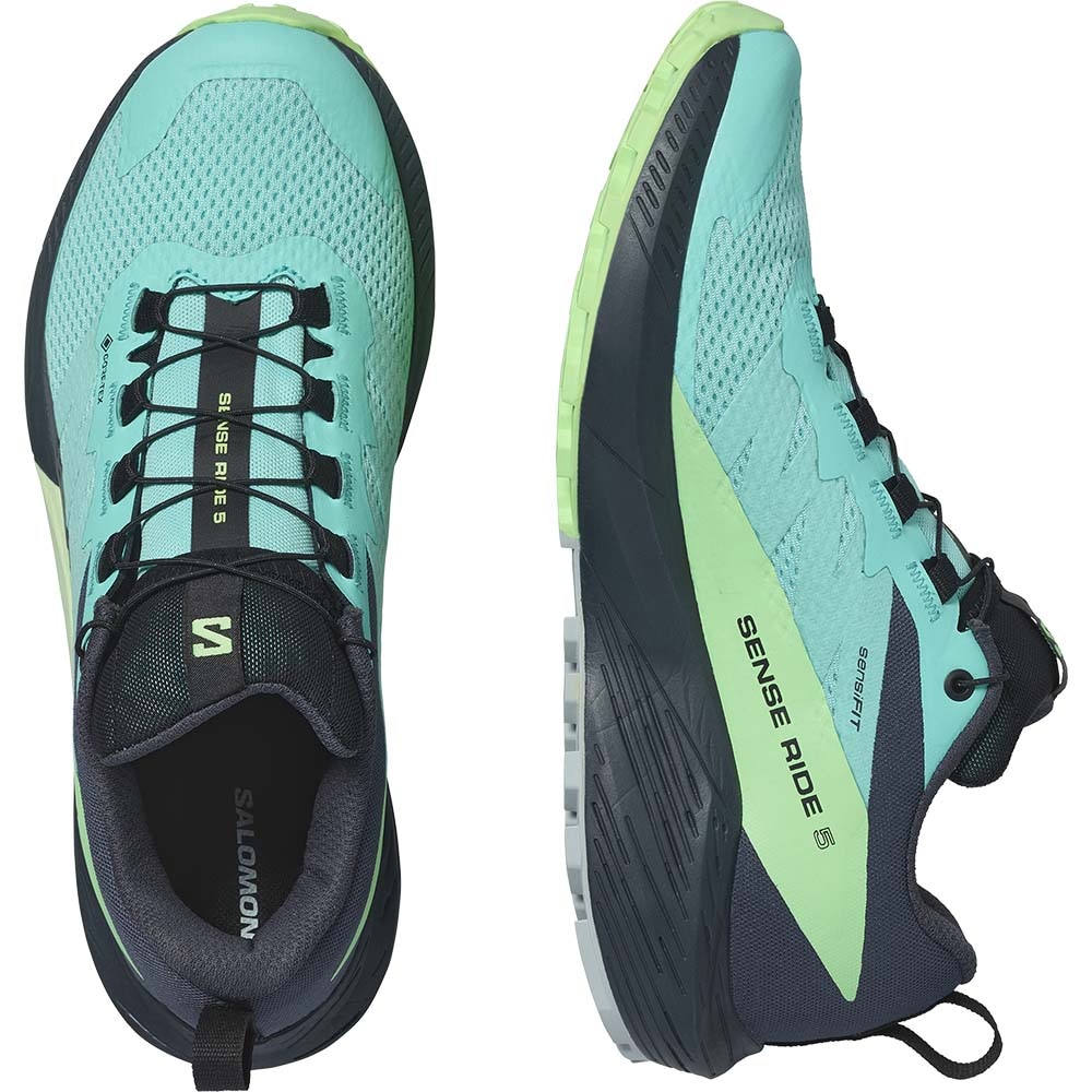 Salomon Sense Ride 5 Gore-Tex Joggesko Dame Turkis/Marine